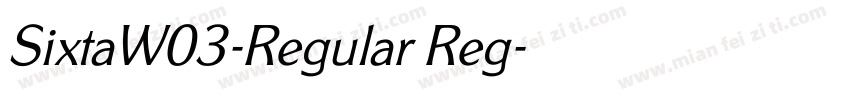 SixtaW03-Regular Reg字体转换